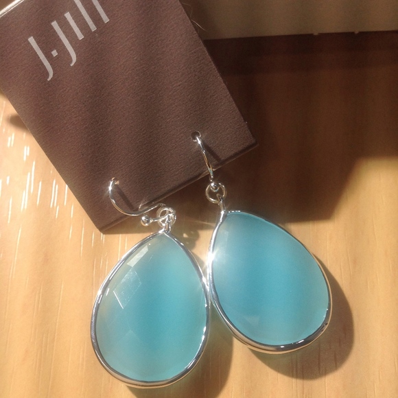 J. Jill NEW Gorgeous faceted teardrop earrings NWT - Picture 2 of 3